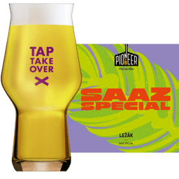 Pioneer Saaz Special Glass and Label