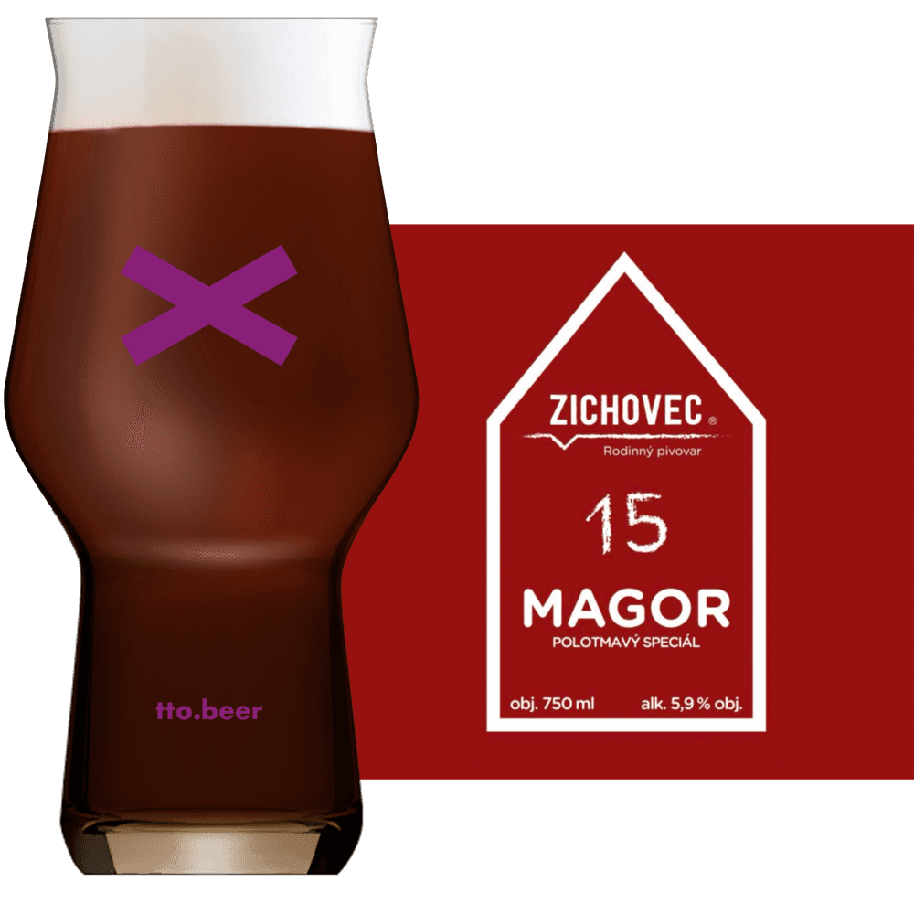 Zichovec Magor Glass and Label
