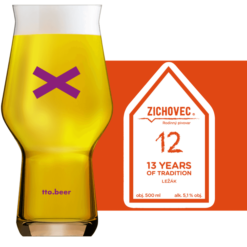 Zichovec 13 Years of Tradition Glass and Label
