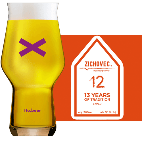 Zichovec 13 Years of Tradition Glass and Label
