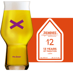 Zichovec 13 Years of Tradition Glass and Label