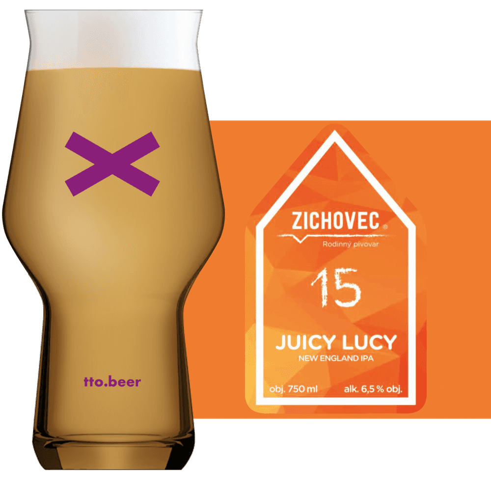 Zichovec Juicy Lucy  Glass and Label