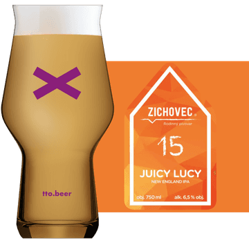 Zichovec Juicy Lucy  Glass and Label