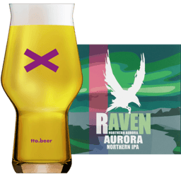 Raven Aurora Glass and Label