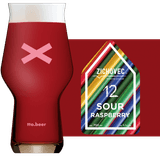 Zichovec Sour Raspberry Glass and Label