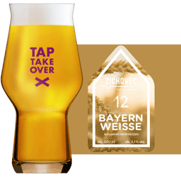 Zichovec Bayern Weiße Glass and Label